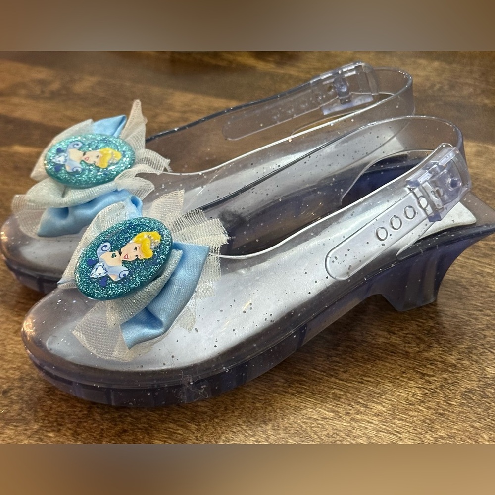 Clear Blue Cinderella Themed Shoes